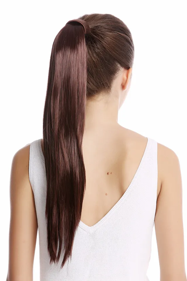 wig-me-up-haarteil-srosy-33-pferdeschwanz-zopf-braun-mahagoni-55-cm image 1