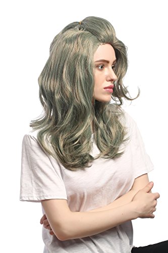 wig-me-up-90890-meerjungfrau-per-cke-grau-gr-n-braun-wellig-50-cm image 7