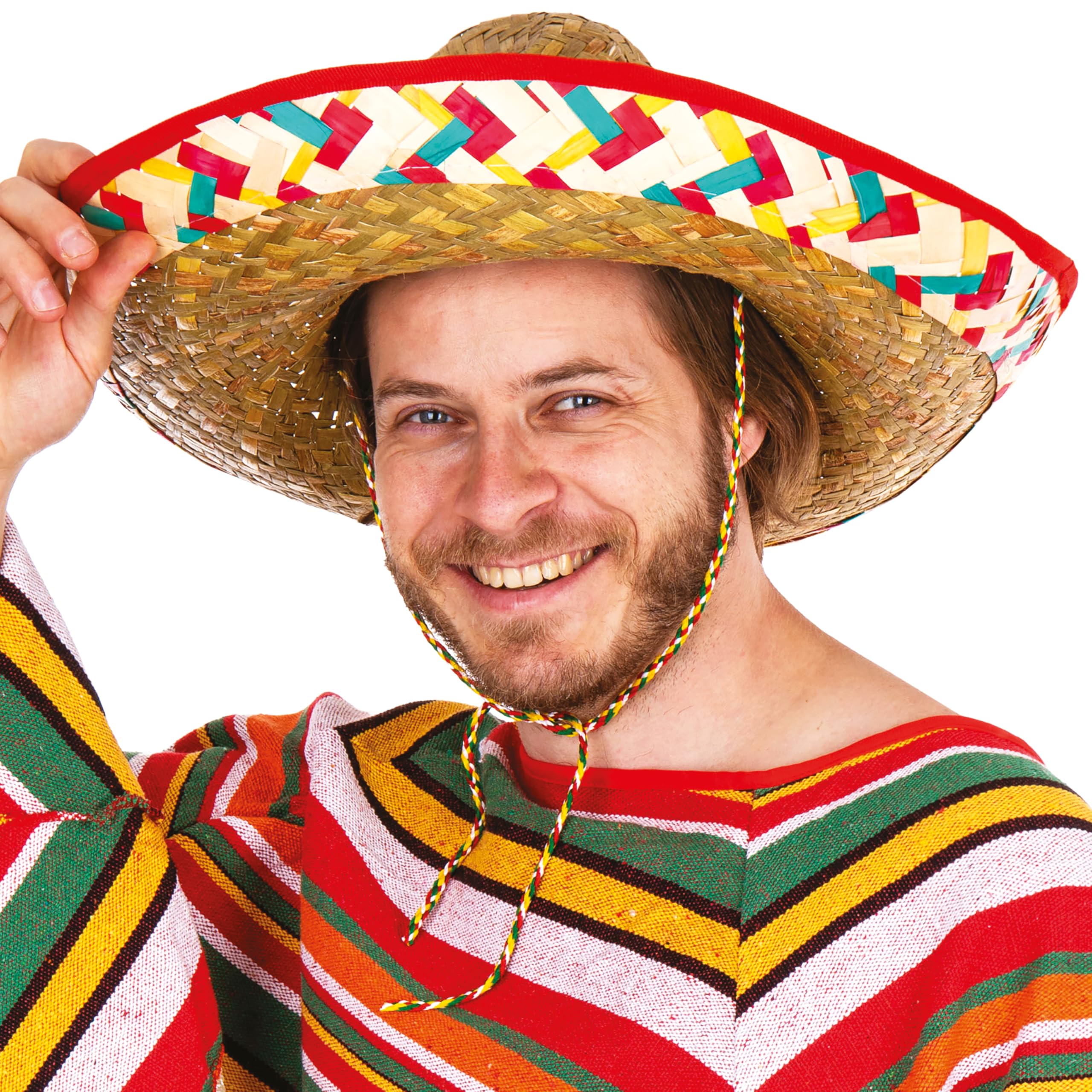 p-tit-clown-95417-sombrero-strohgeflecht-mehrfarbig-karnevalshut image 5