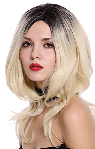 wig-me-up-zm-1733-damenper-cke-ombre-schwarz-platinblond-gewellt-50-cm image 7