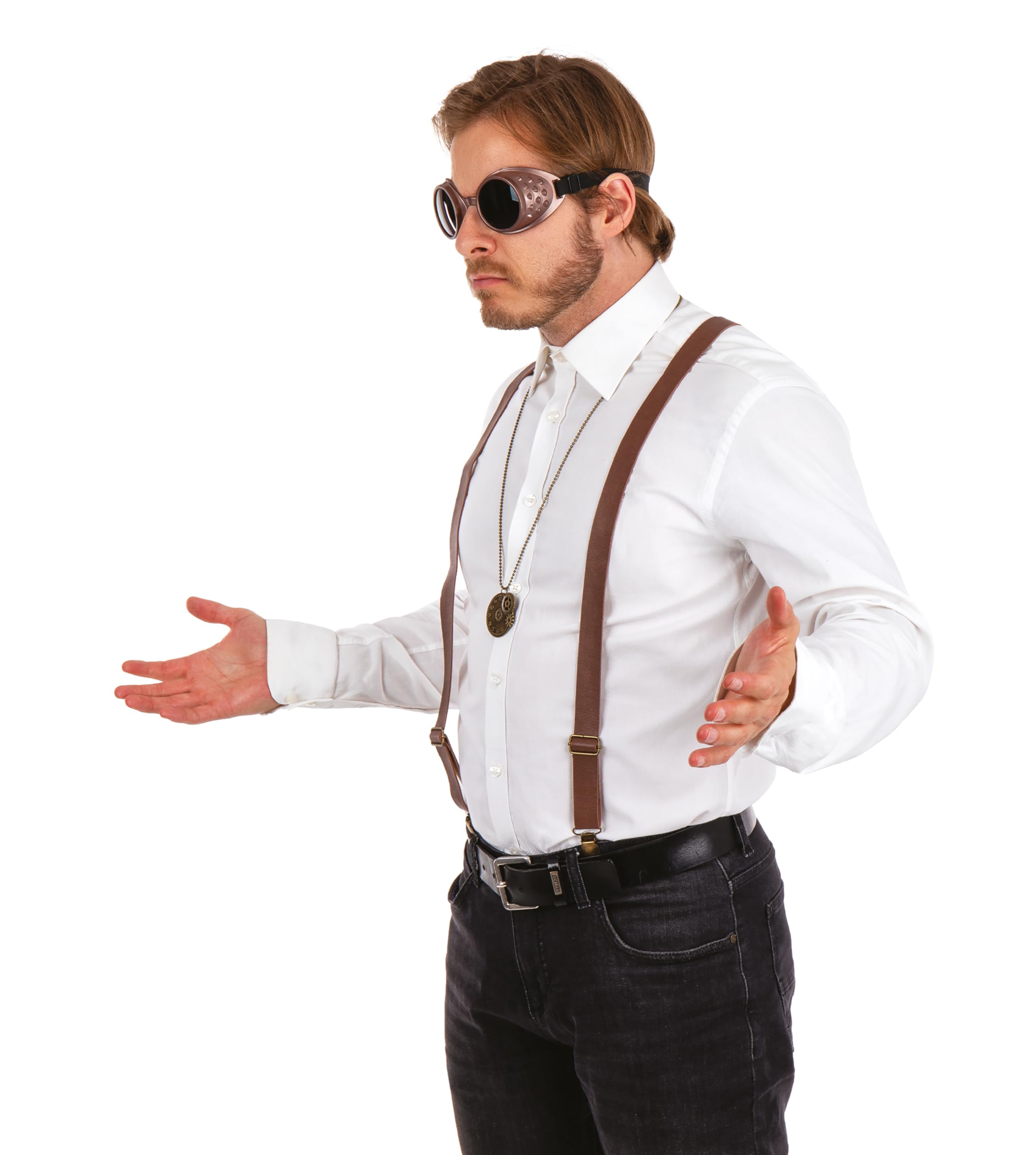 ptit-clown-steampunk-kost-m-set-braun-one-size-3-teilig image 3