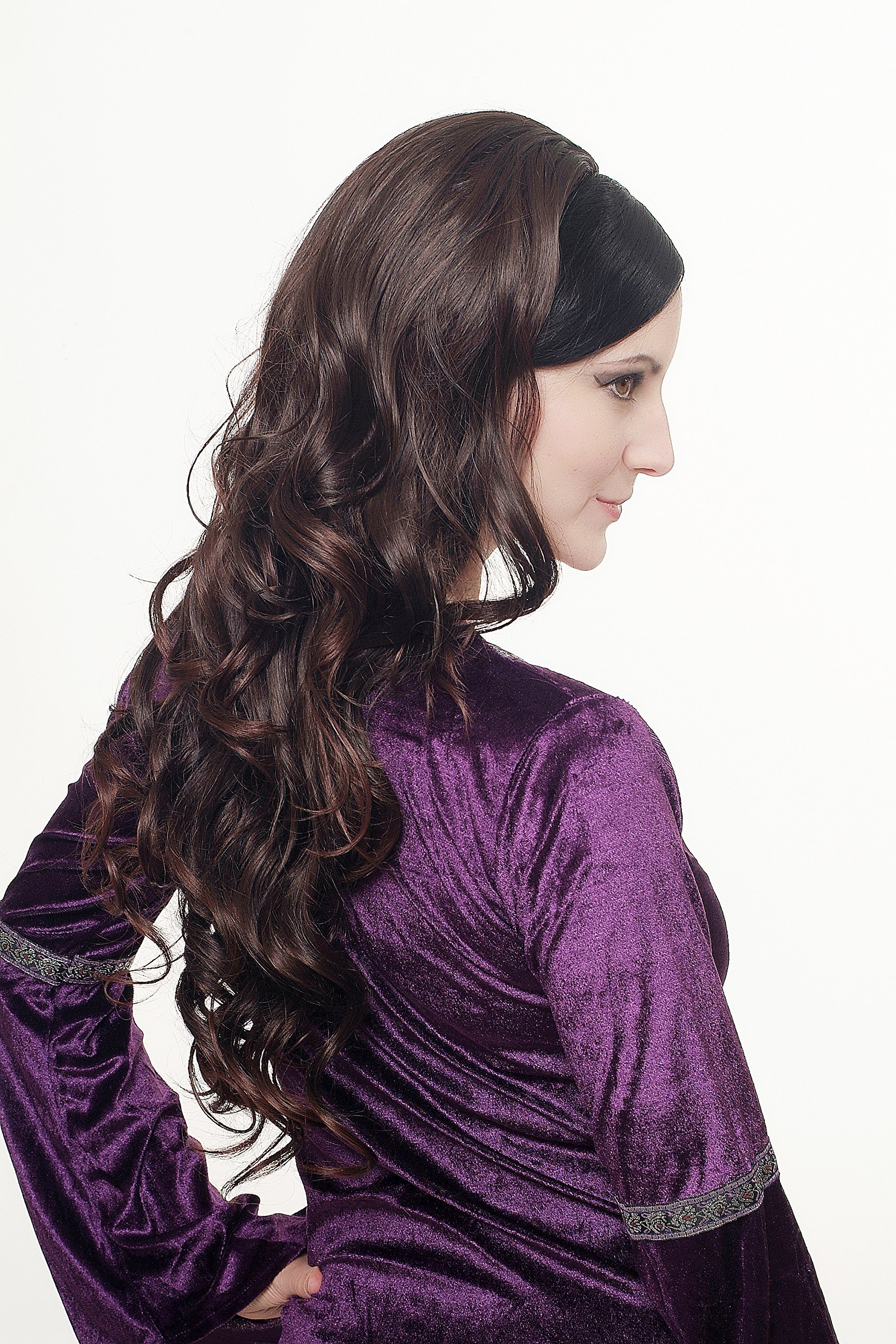 wig-me-up-h9307-2t33-halbper-cke-haarverl-ngerung-braun-mix-60-cm image 5