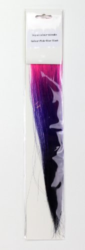 wig-me-up-neon-clip-in-str-hnen-2er-set-pink-blau-schwarz-30-cm image 3