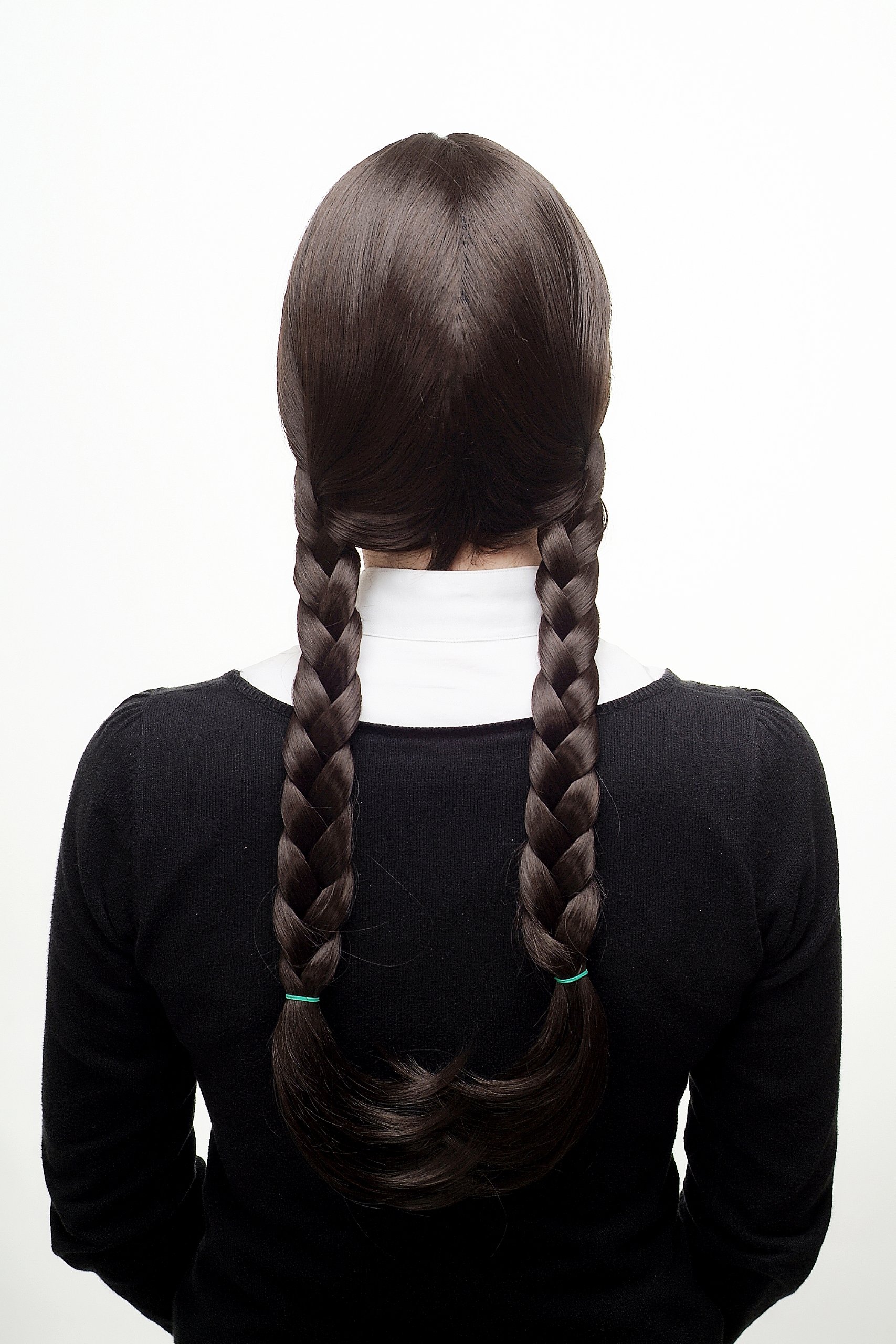wig-me-up-3446-4-per-cke-dunkelbraun-mit-geflochtenen-z-pfen-60-cm image 3