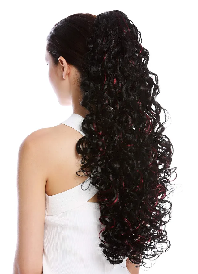 wig-me-up-mkb-21-v-1b39-pferdeschwanz-haarteil-schwarz-granatrot-ca-60-cm image 1