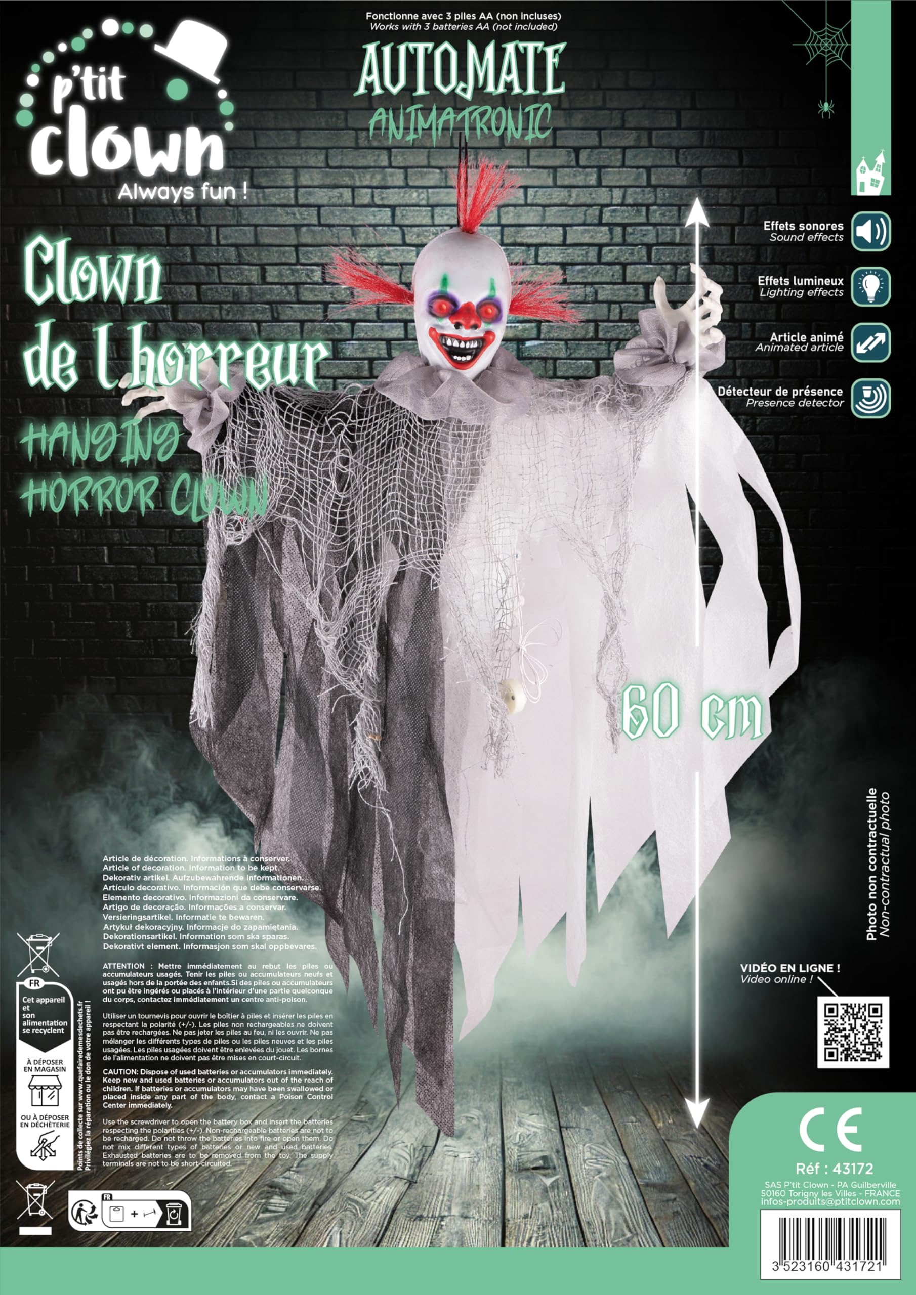 p-tit-clown-halloween-clown-automatik-animierte-grusel-deko-mit-sound-und-licht image 3