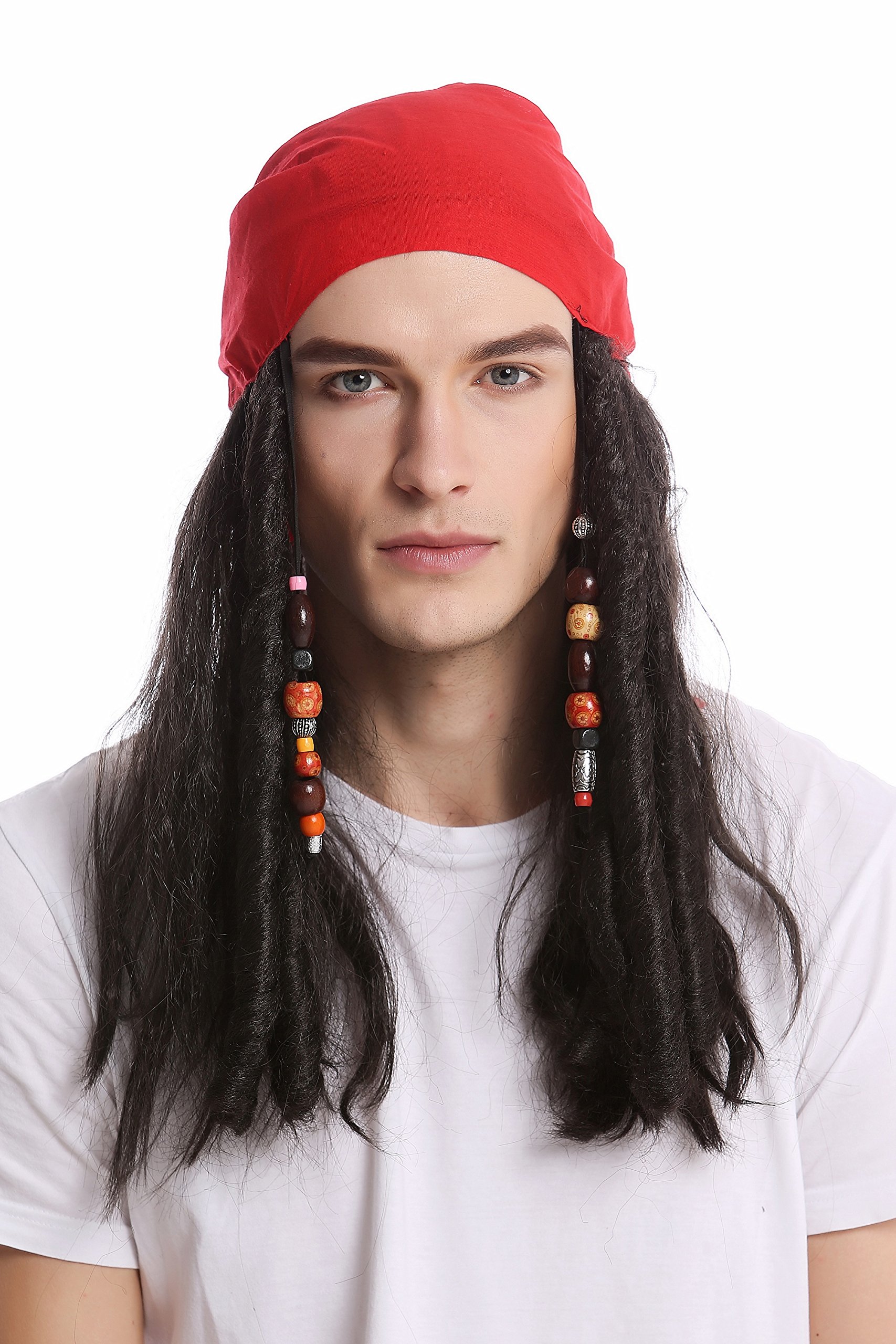 wig-me-up-a72325-p1-pirat-per-cke-lang-schwarz-mit-bandana-und-perlen image 1