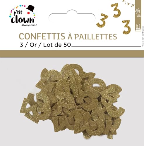 ptit-clown-glitzer-konfetti-zahl-3-gold-50-st-ck-tischkonfetti image 5