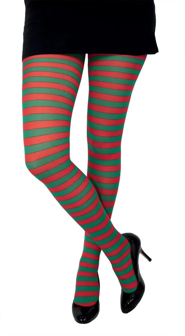 p-tit-clown-re74722-strumpfhose-gestreift-gr-n-rot-blickdicht image 1