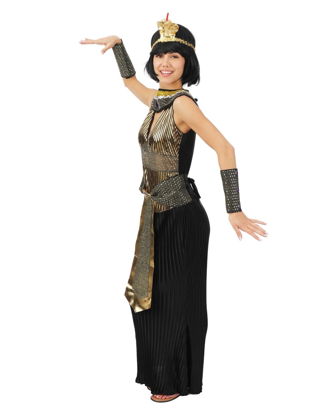 p-tit-clown-gyptische-frau-kost-m-f-r-erwachsene-schwarz-polyester image 2