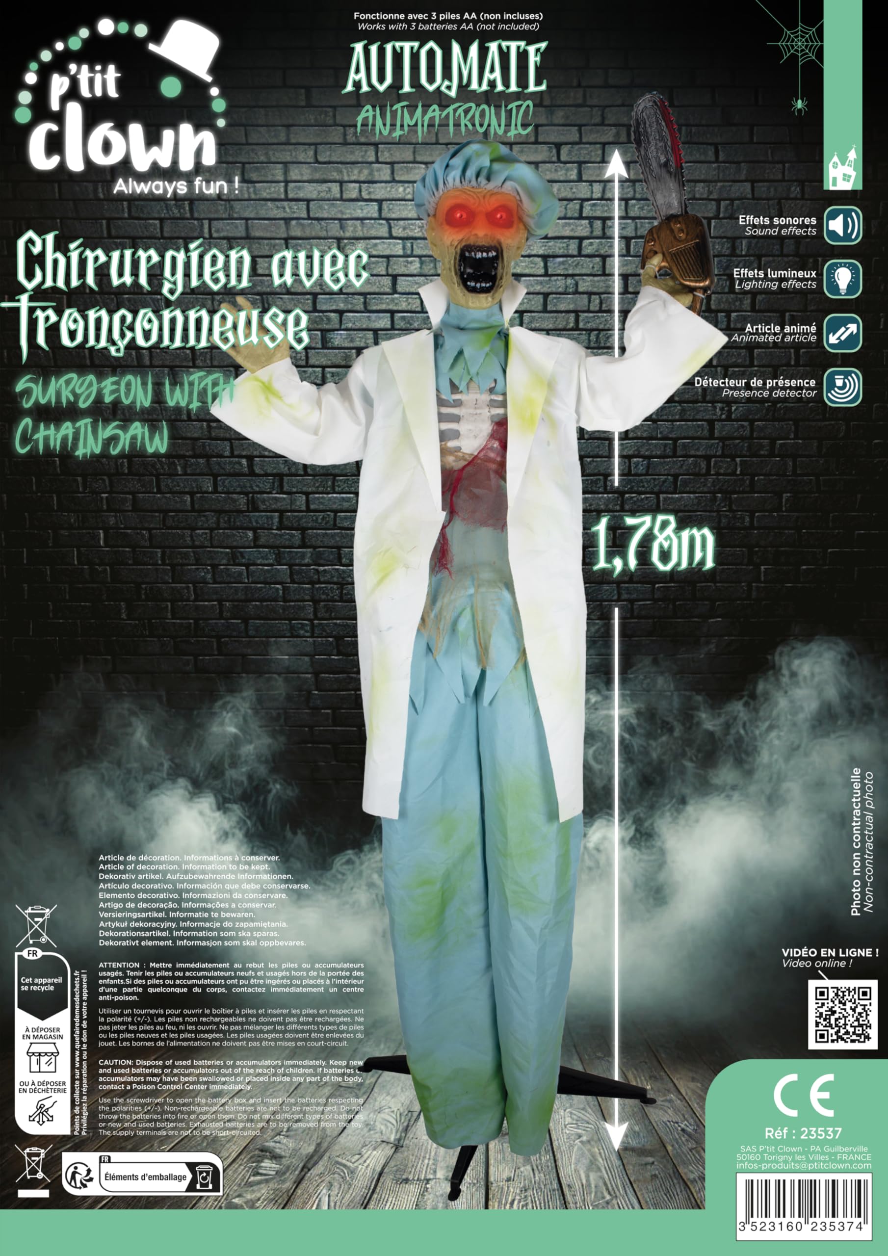 p-tit-clown-halloween-chirurg-mit-kettens-ge-animatronic-178-cm image 2