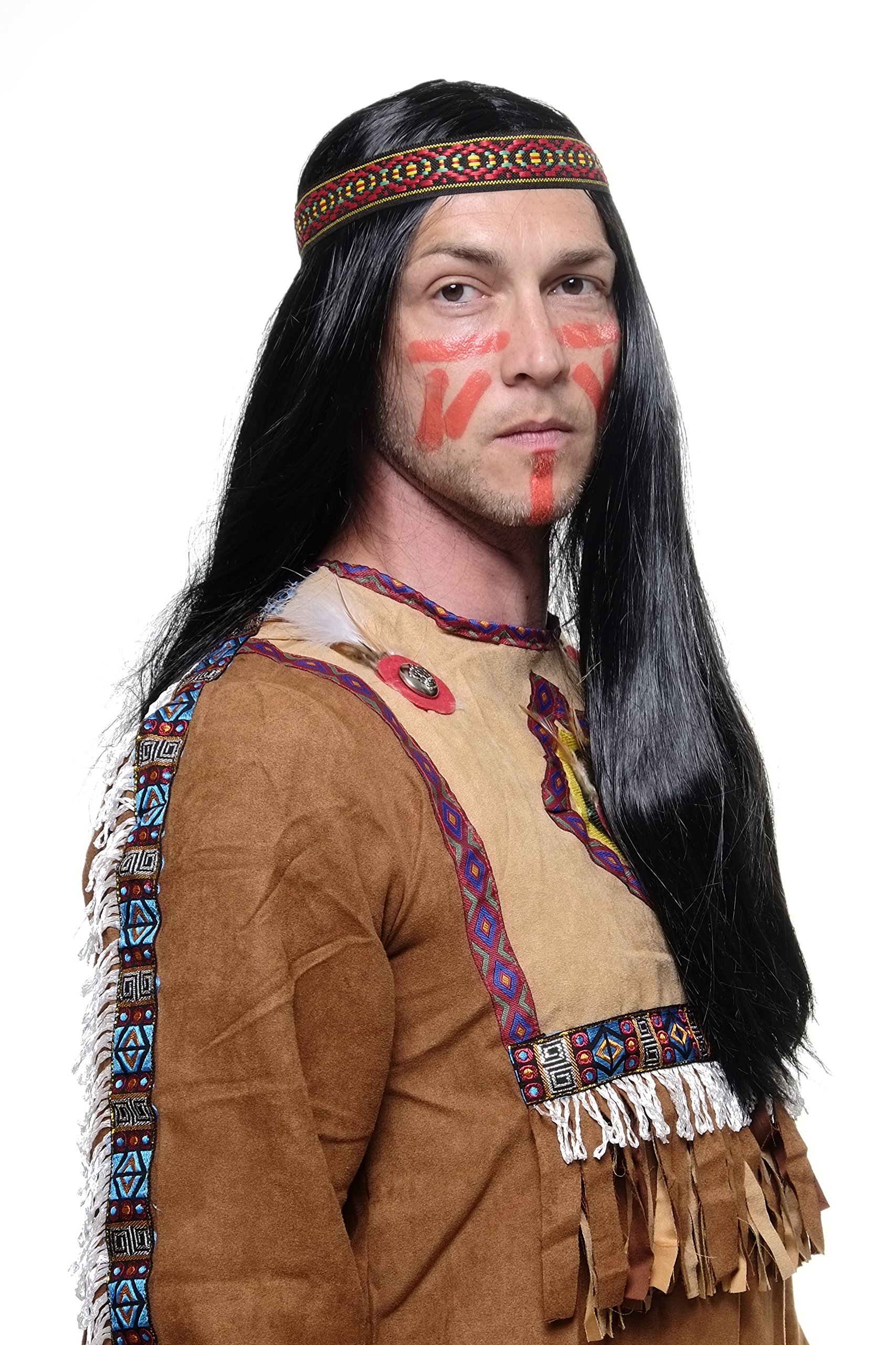 wig-me-up-lm3049-p103-indianer-per-cke-schwarz-60-cm image 4