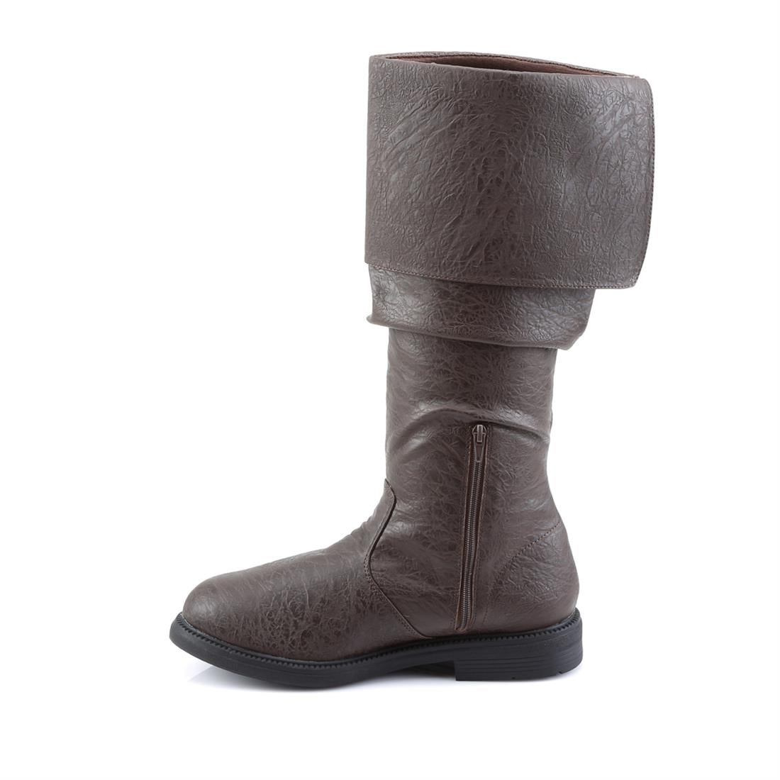 funtasma-robinhood-100-knie-stiefel-braun-mit-stulpe-und-innen-zip image 3