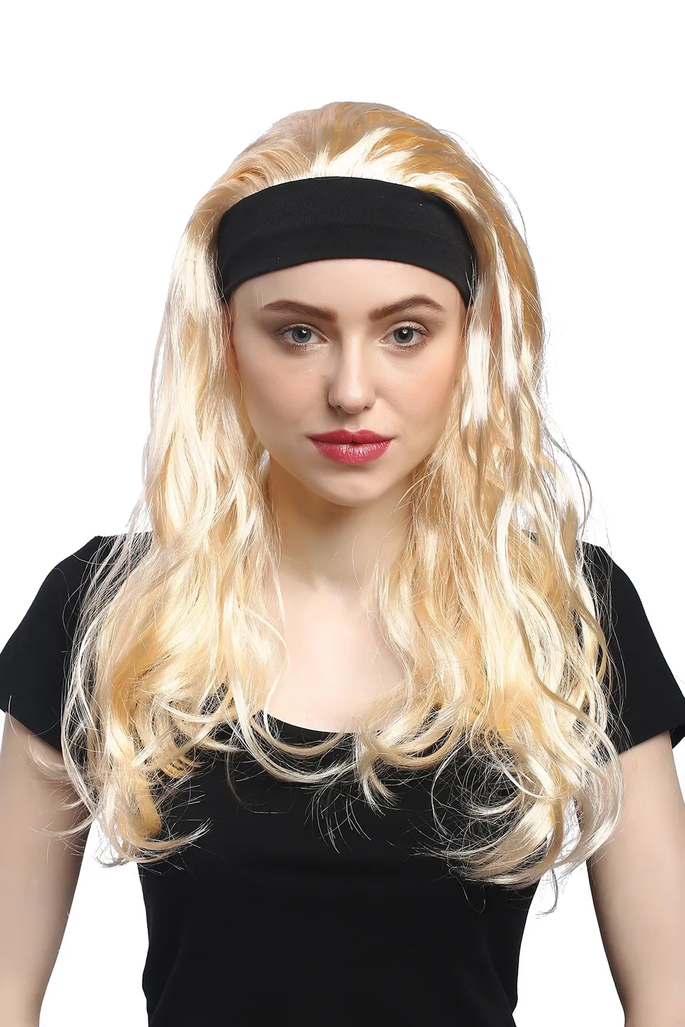 wig-me-up-a72349-p88-damenper-cke-lang-glatt-hellblond-mit-haarband-55-cm-80er image 1