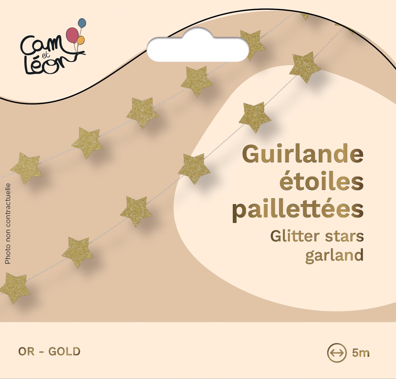 p-tit-clown-girlande-mini-sterne-glitter-gold-3-m image 3
