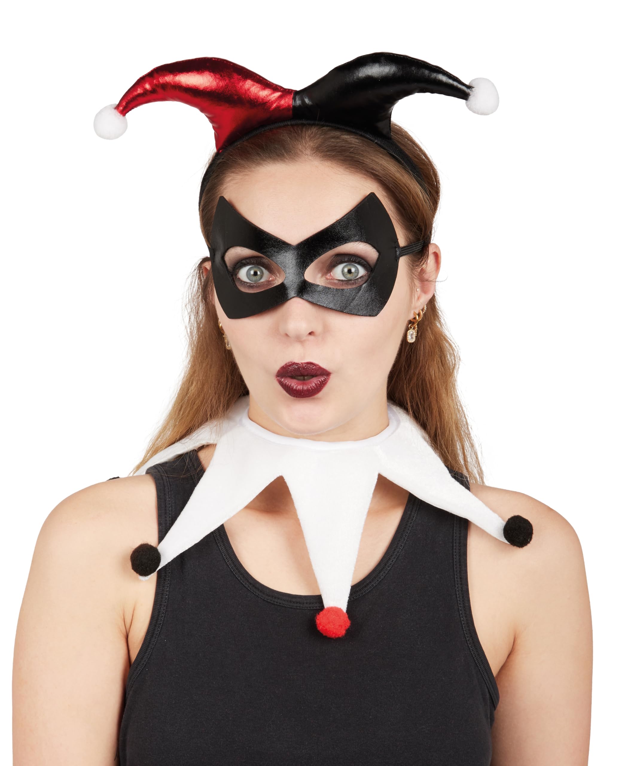 p-tit-clown-22166-harlekin-zubeh-r-set-haarreif-maske-kragen image 1