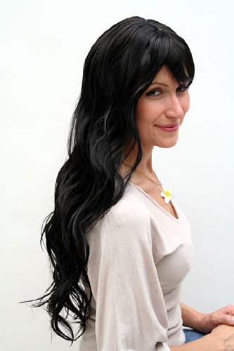 wig-me-up-9317-1b-per-cke-samtschwarz-lang-wellig-mit-pony-65-cm image 5
