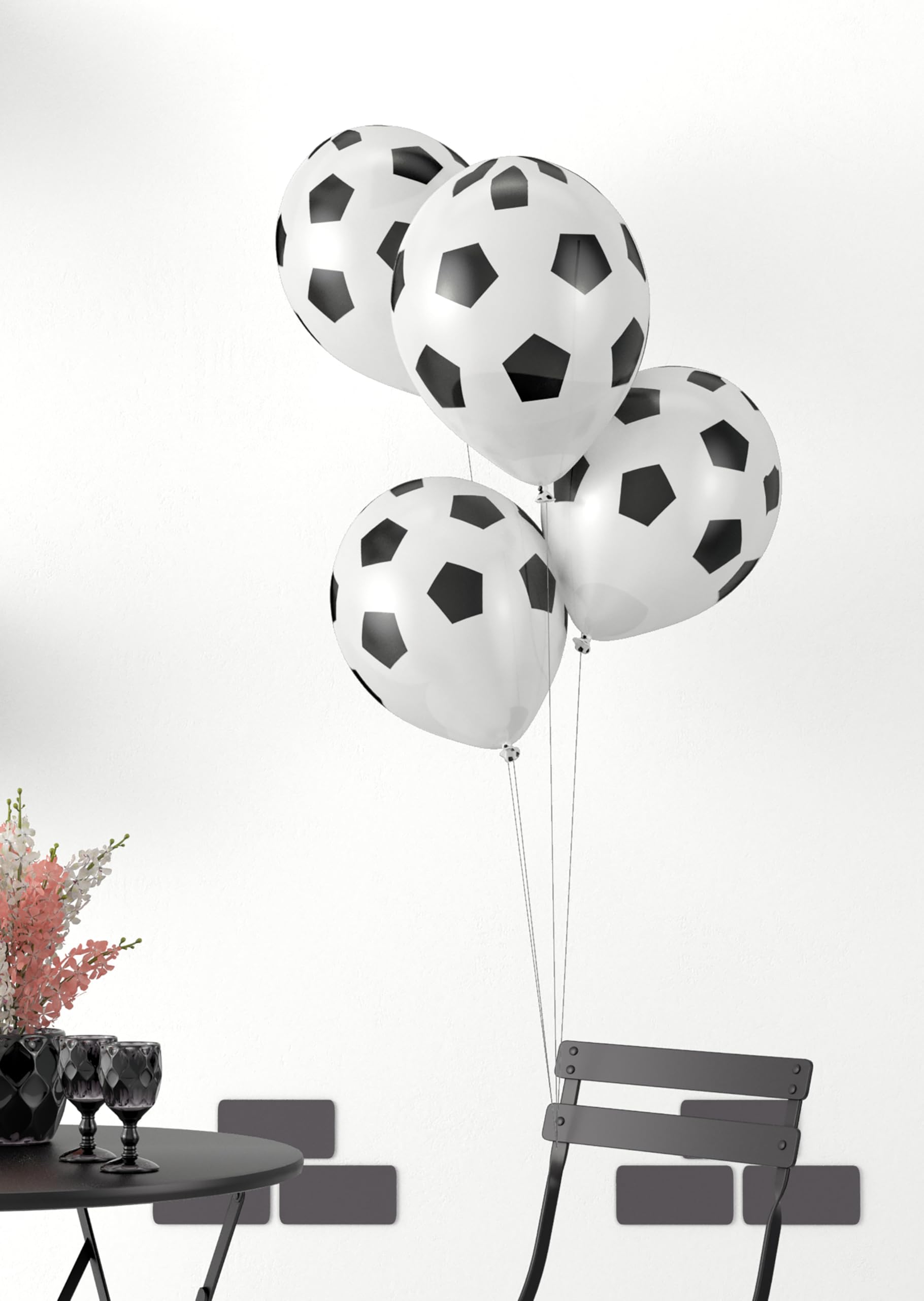 p-tit-clown-fu-ball-ballons-30-cm-latex-8er-set-schwarz-wei image 2