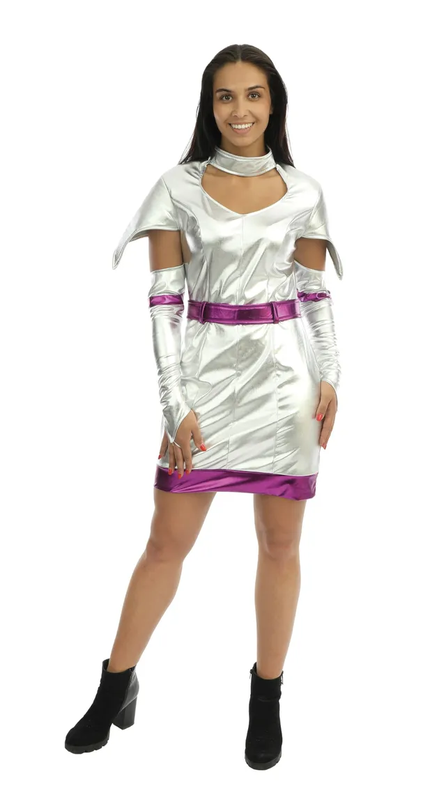 ptit-clown-futuristisches-weltraumkost-m-silber-damen-l-xl image 1