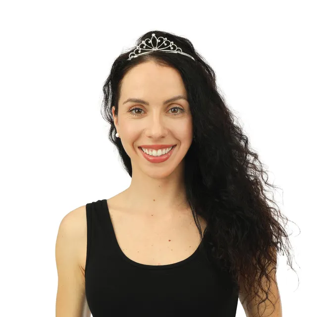 p-tit-clown-14102-prinzessinnen-diadem-luxus-versilbert-mit-strass image 1