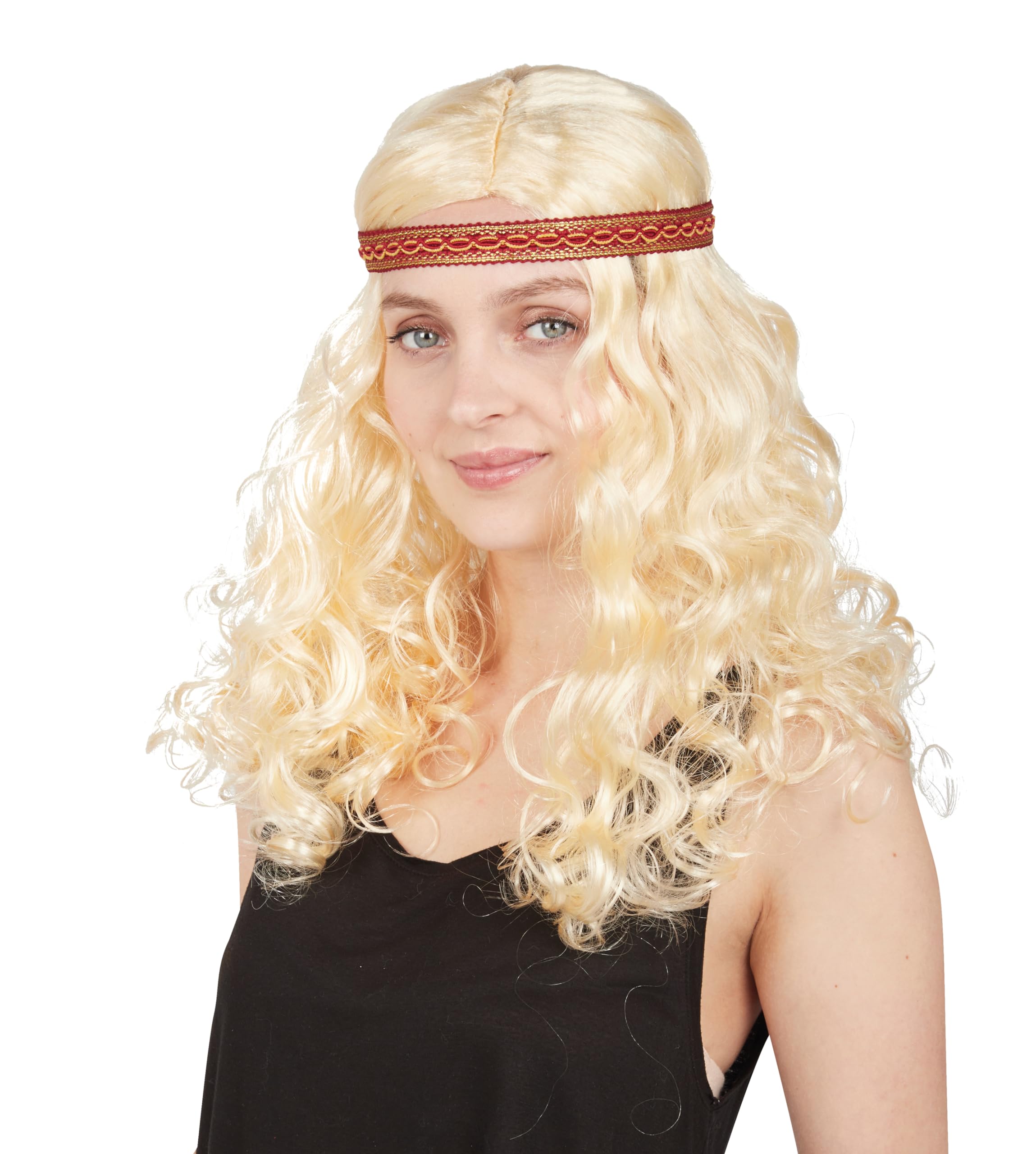 ptit-clown-68650-hippie-per-cke-damen-blond-lockig-mit-haarband image 2