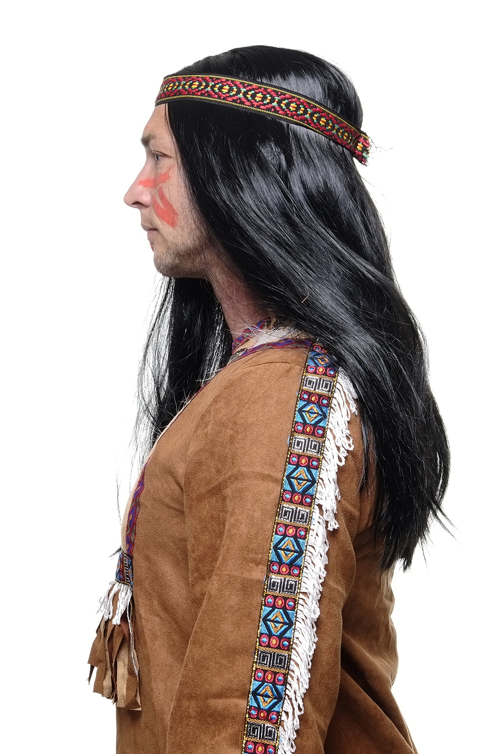 wig-me-up-lm3049-p103-indianer-per-cke-schwarz-60-cm image 3