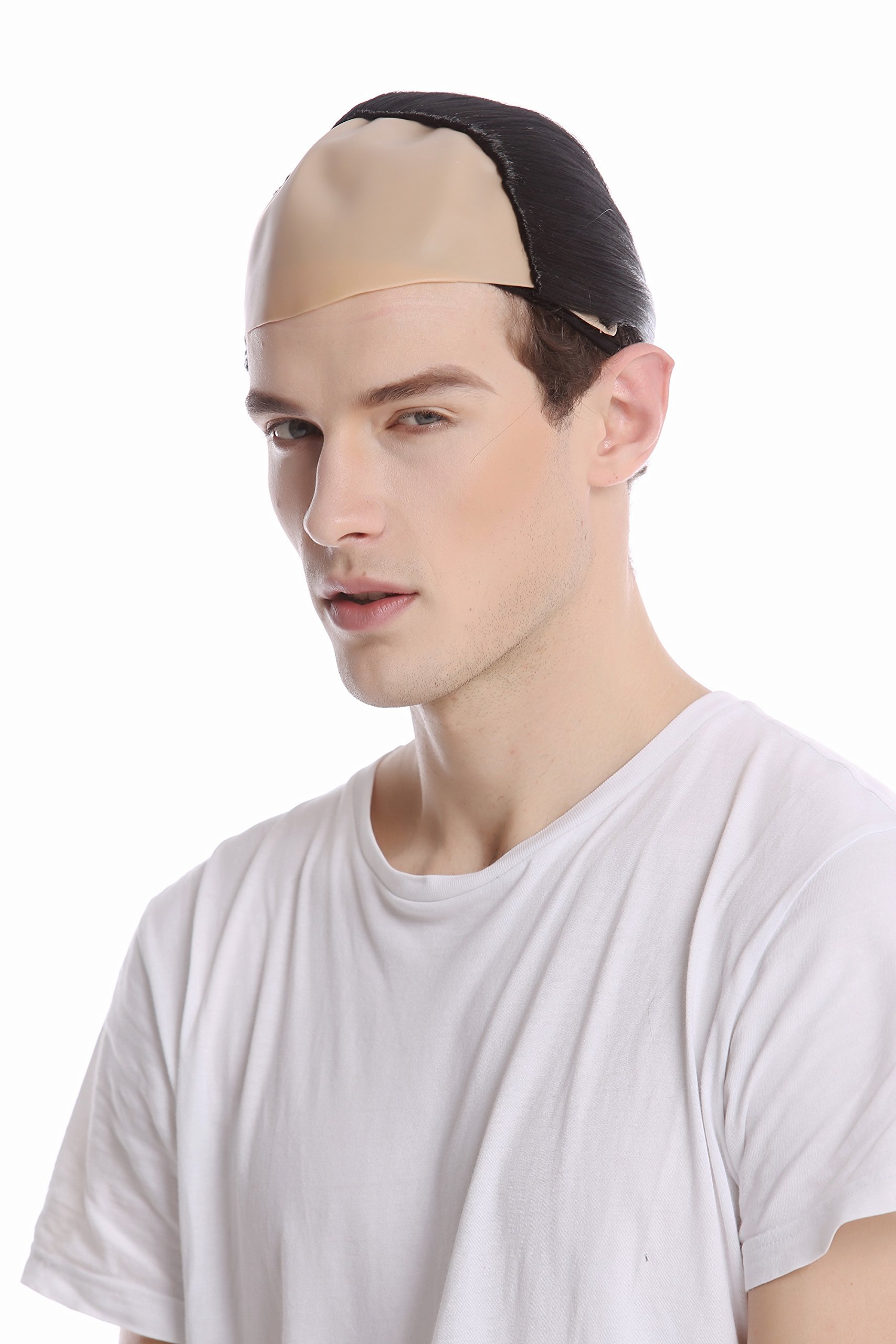wig-me-up-91015-za103-herrenper-cke-chinese-qing-dynastie-mit-zopf-und-halbglatz image 3