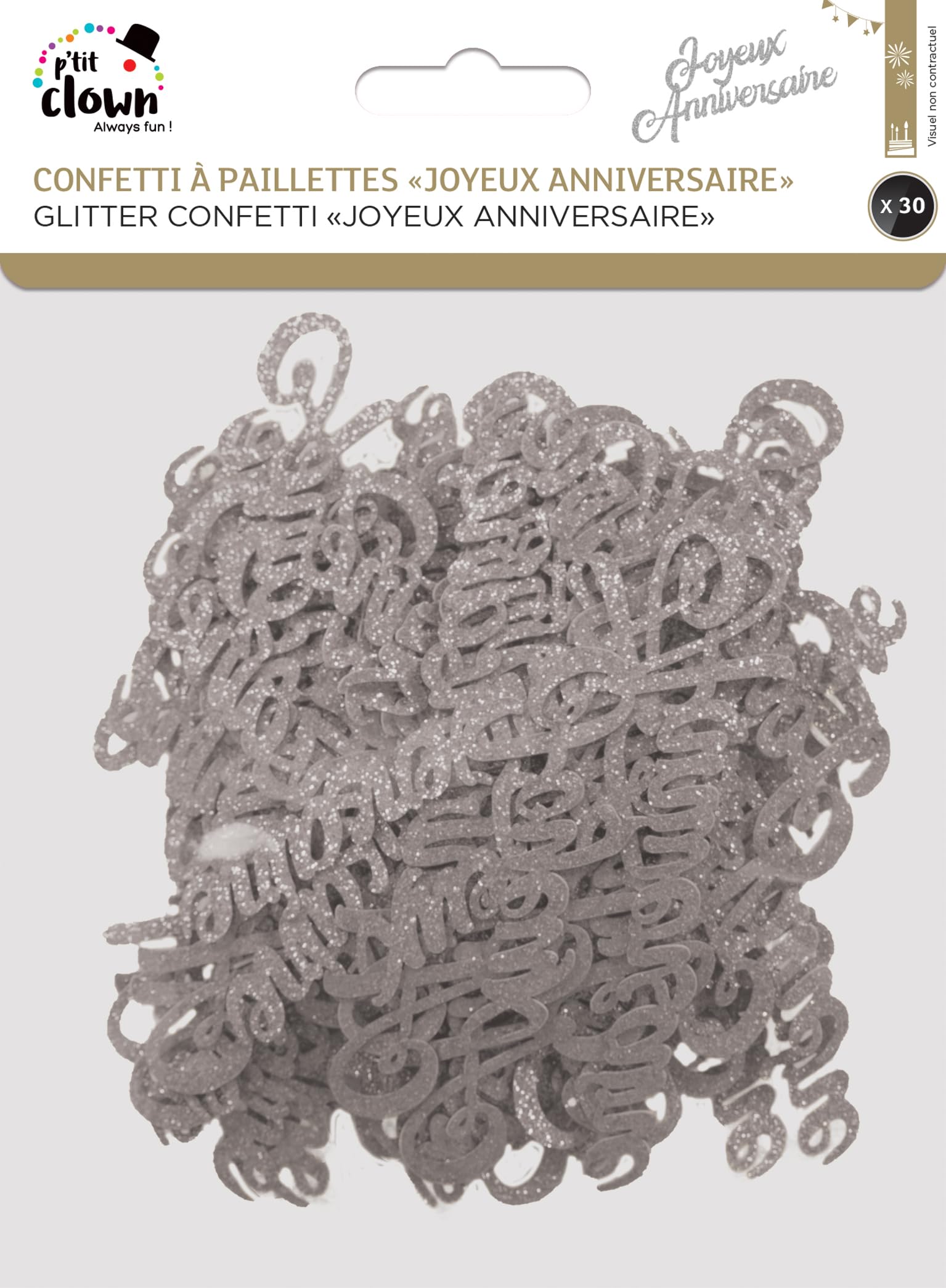 p-tit-clown-re22727-glitzer-konfetti-happy-birthday-silber-30-st-ck image 2