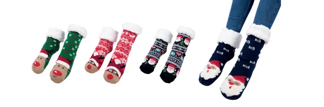 ptit-clown-warme-weihnachtssocken-winter-socken-zufalls-design image 1