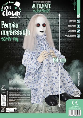 p-tit-clown-halloween-animatronic-sitzendes-m-dchen-mit-licht-sound image 5