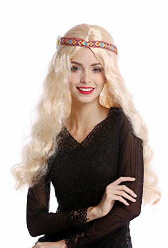 wig-me-up-91298-za02-hippie-per-cke-blond-wellig-60-cm-mit-stirnband image 8