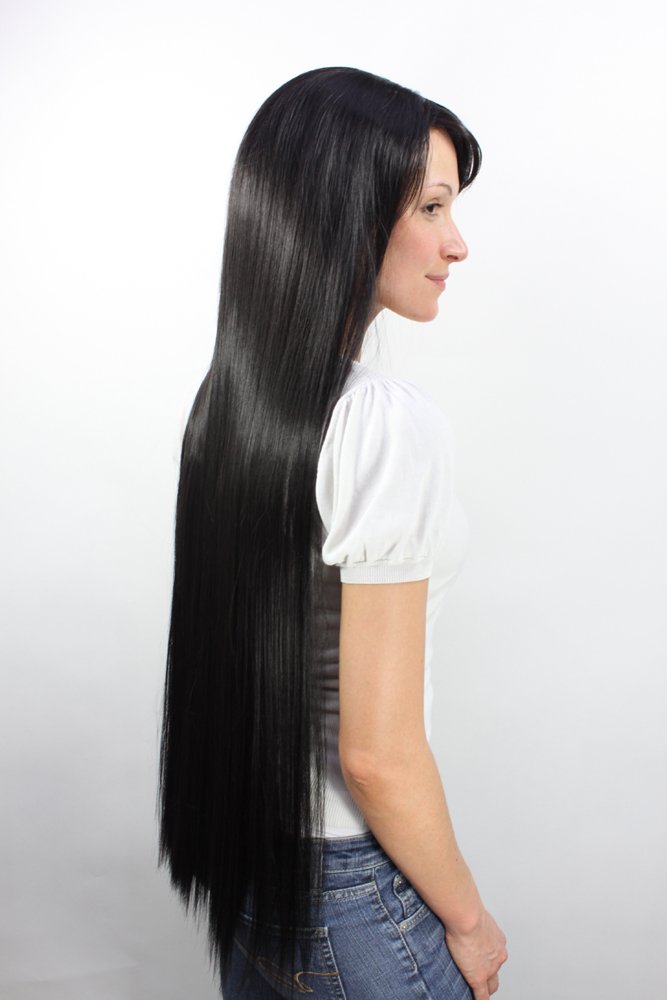 wig-me-up-9293l-2-per-cke-extra-lang-glatt-schwarzbraun-90-cm image 2