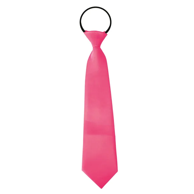p-tit-clown-krawatte-neonrosa-mit-gummizug-erwachsene-unisex-karneval image 1
