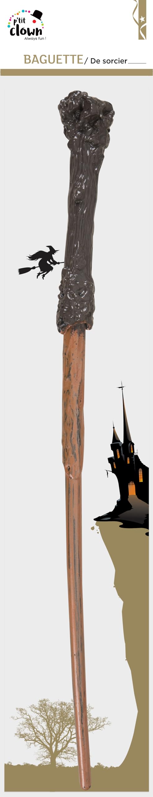 ptit-clown-zauberstab-44-cm-holz-braun-hexenstab image 2