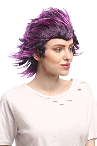wig-me-up-91075-za51tza103-unisex-per-cke-kurz-schwarz-lila-wild image 5