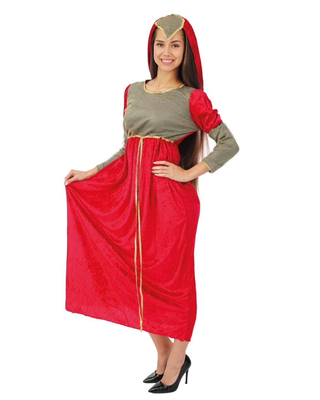 p-tit-clown-89826-juliette-mittelalter-prinzessin-kost-m-l-xl-rot-gold image 2