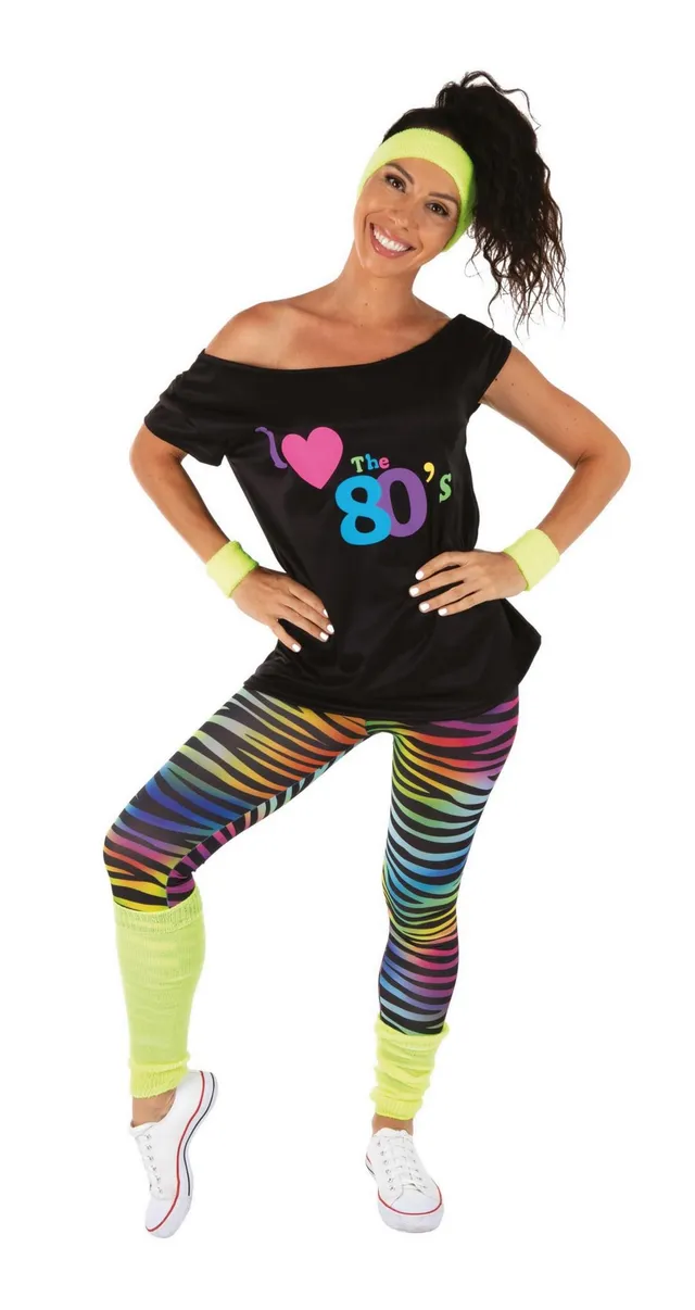 p-tit-clown-re22764-kost-m-set-i-love-80er-gelb image 1