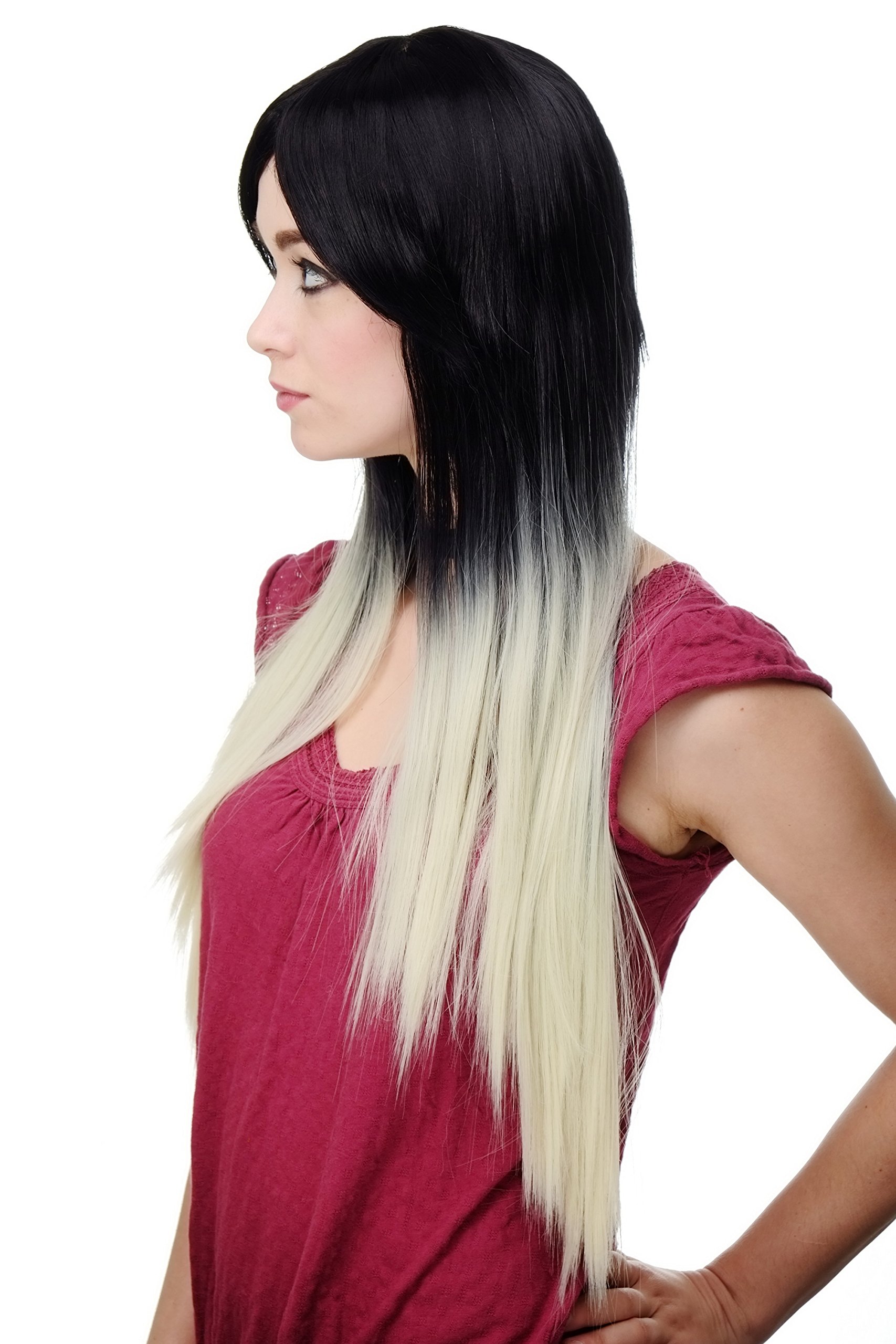 wig-me-up-damenper-cke-ombre-schwarz-platinblond-lang-glatt-80-cm-h9701-2f613 image 3
