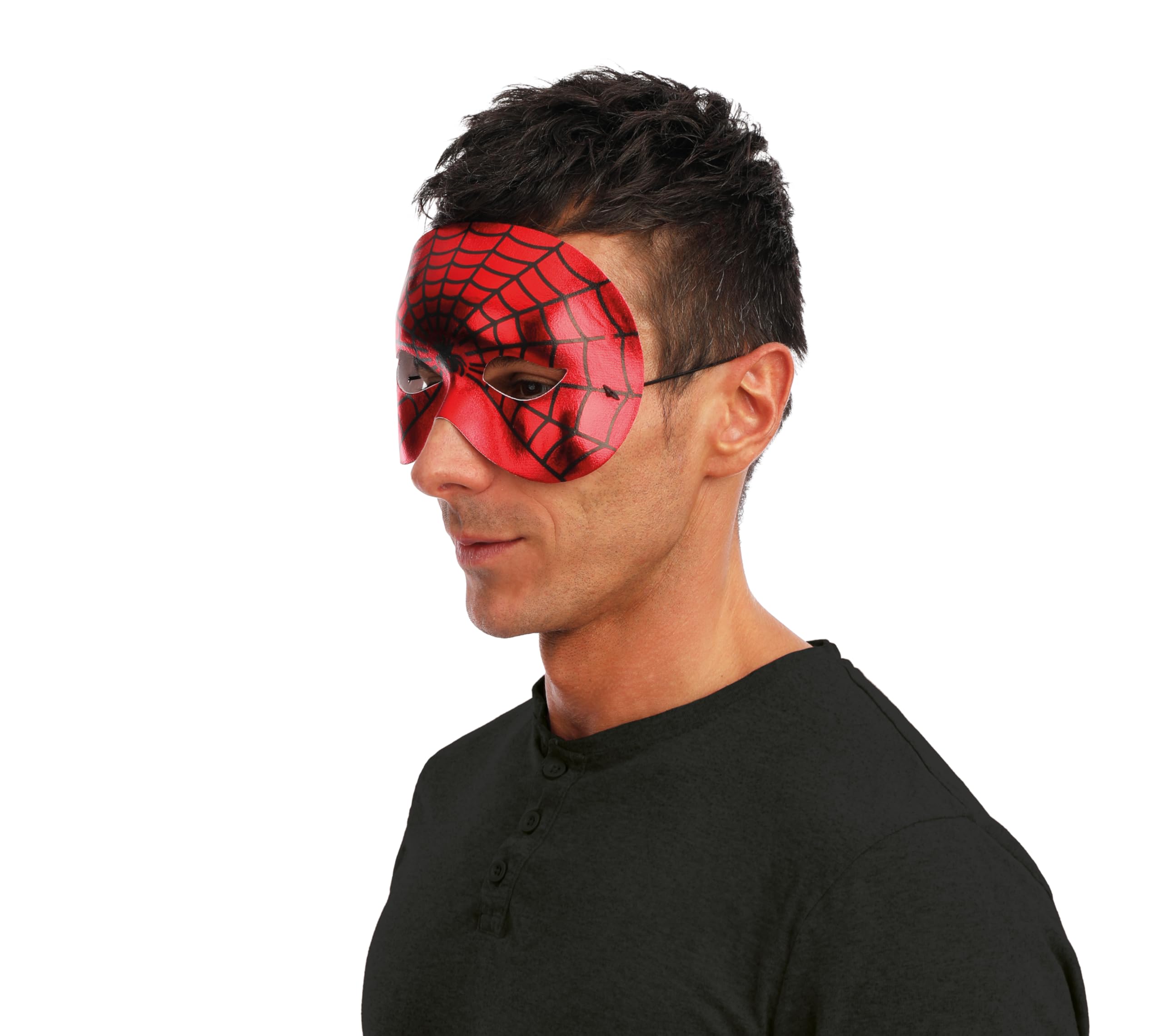 p-tit-clown-spinnen-maske-herren-rot-mit-spinnennetz-halloween-accessoire image 2