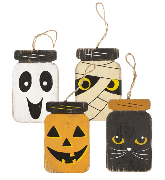 p-tit-clown-halloween-holz-deko-zum-aufh-ngen-modell-zuf-llig image 1