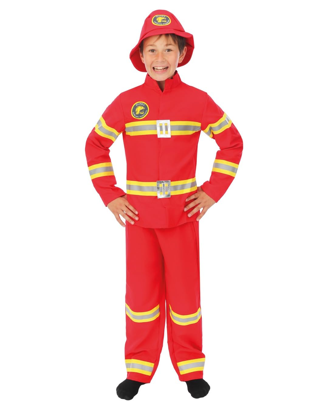 ptit-clown-feuerwehrmann-kost-m-kind-10-12-jahre-rot image 1