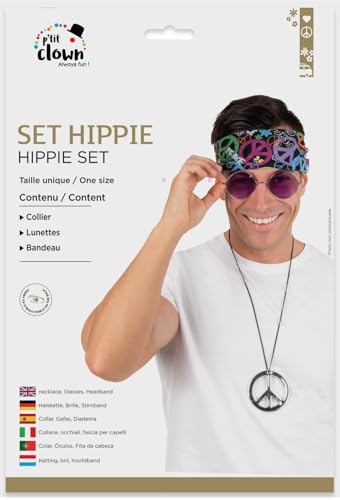 p-tit-clown-22697-hippie-zubeh-r-set-erwachsene-mehrfarbig image 8