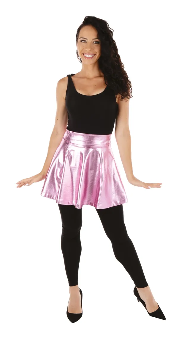 p-tit-clown-discorock-rosa-gl-nzender-mini-skaterrock-einheitsgr-e image 1