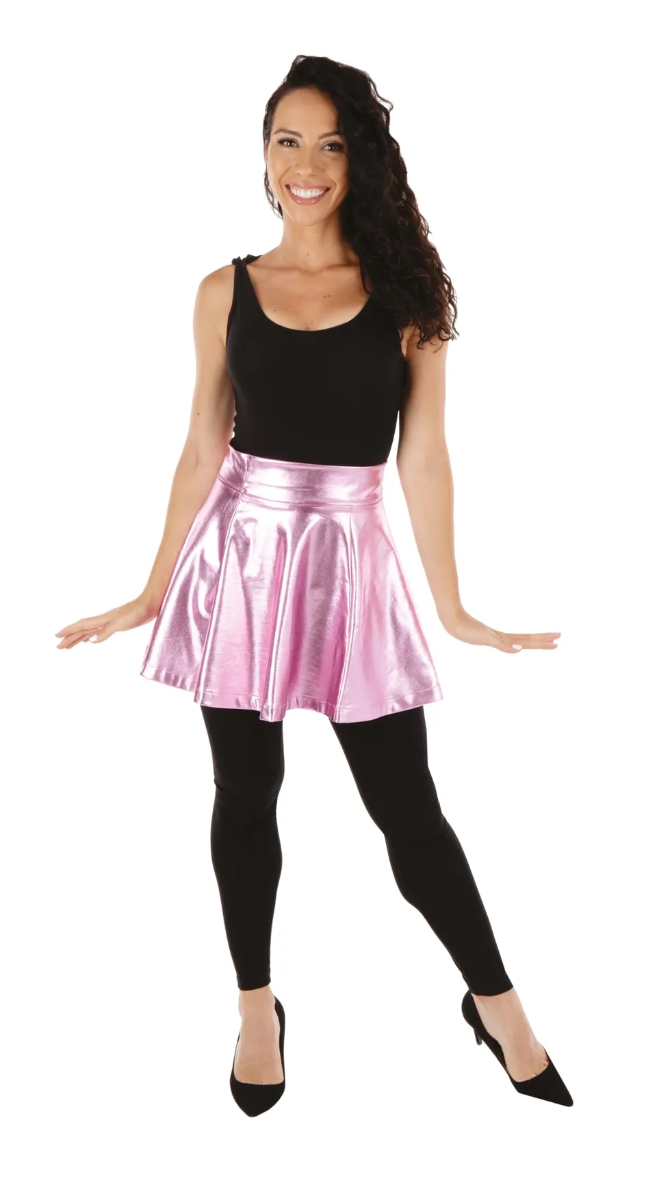 p-tit-clown-discorock-rosa-gl-nzender-mini-skaterrock-einheitsgr-e image 1