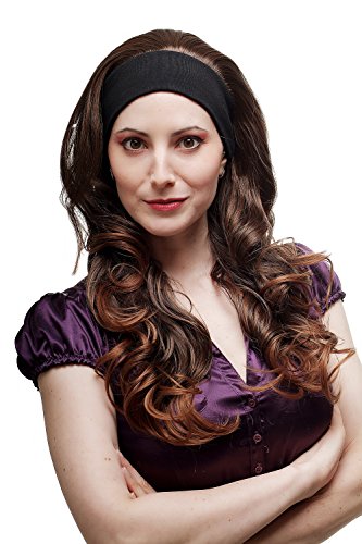 wig-me-up-h9309-2t30-haarteil-halbper-cke-stirnband-lang-gelockt-braun-mix-60-cm image 8