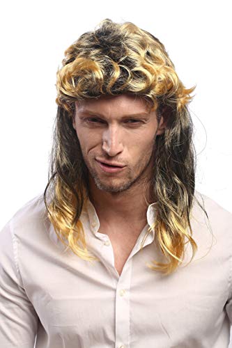 wig-me-up-ad-017-p103t35-vokuhila-per-cke-schwarz-goldblond-ca-50-cm image 6