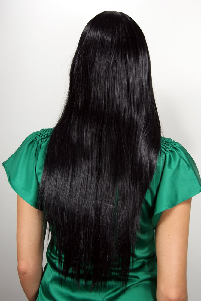 wig-me-up-la033-1-langhaar-per-cke-schwarz-glatt-70-cm-mit-pony image 4