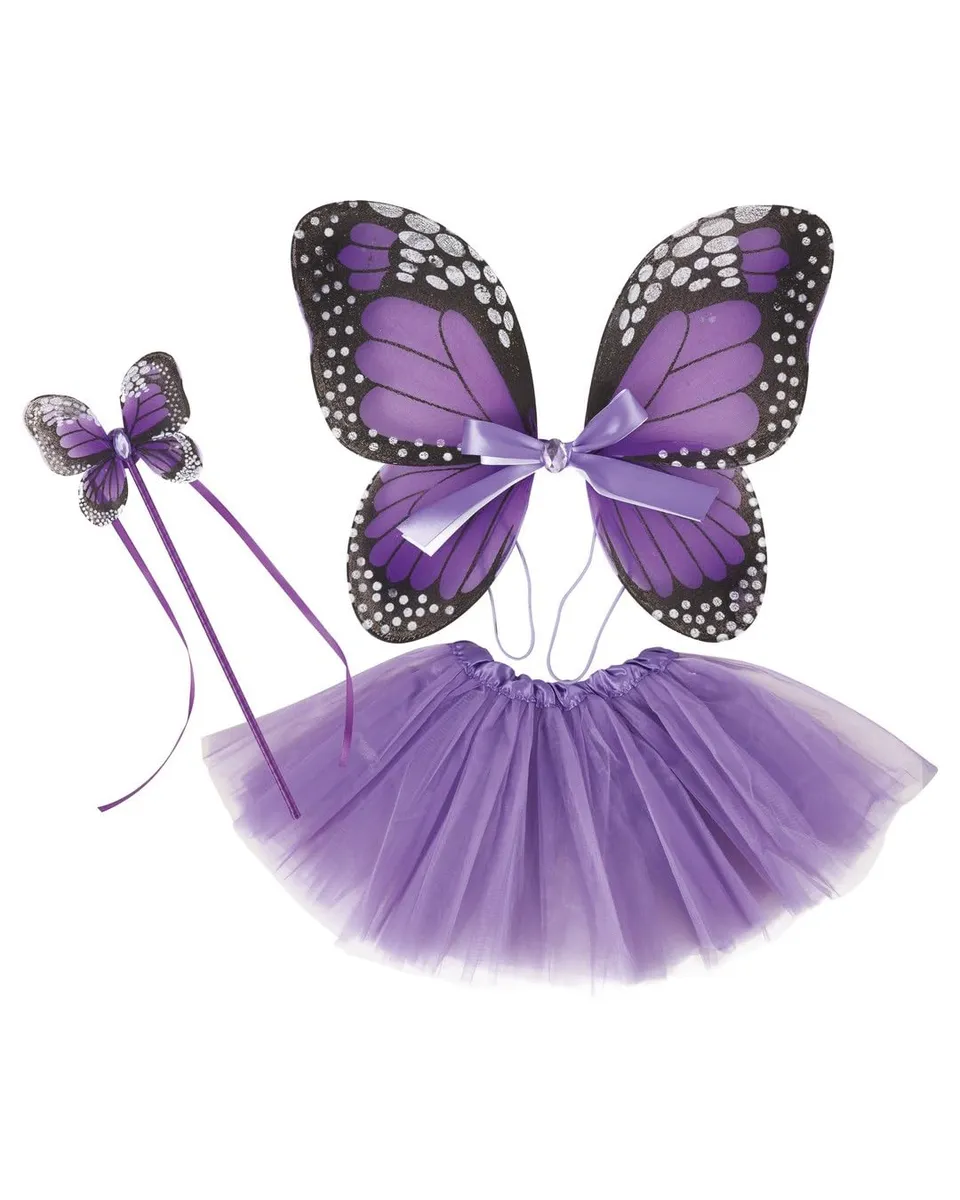 p-tit-clown-80240-schmetterling-set-kinder-violett-tutu-fl-gel-haarreif-zauberst image 1