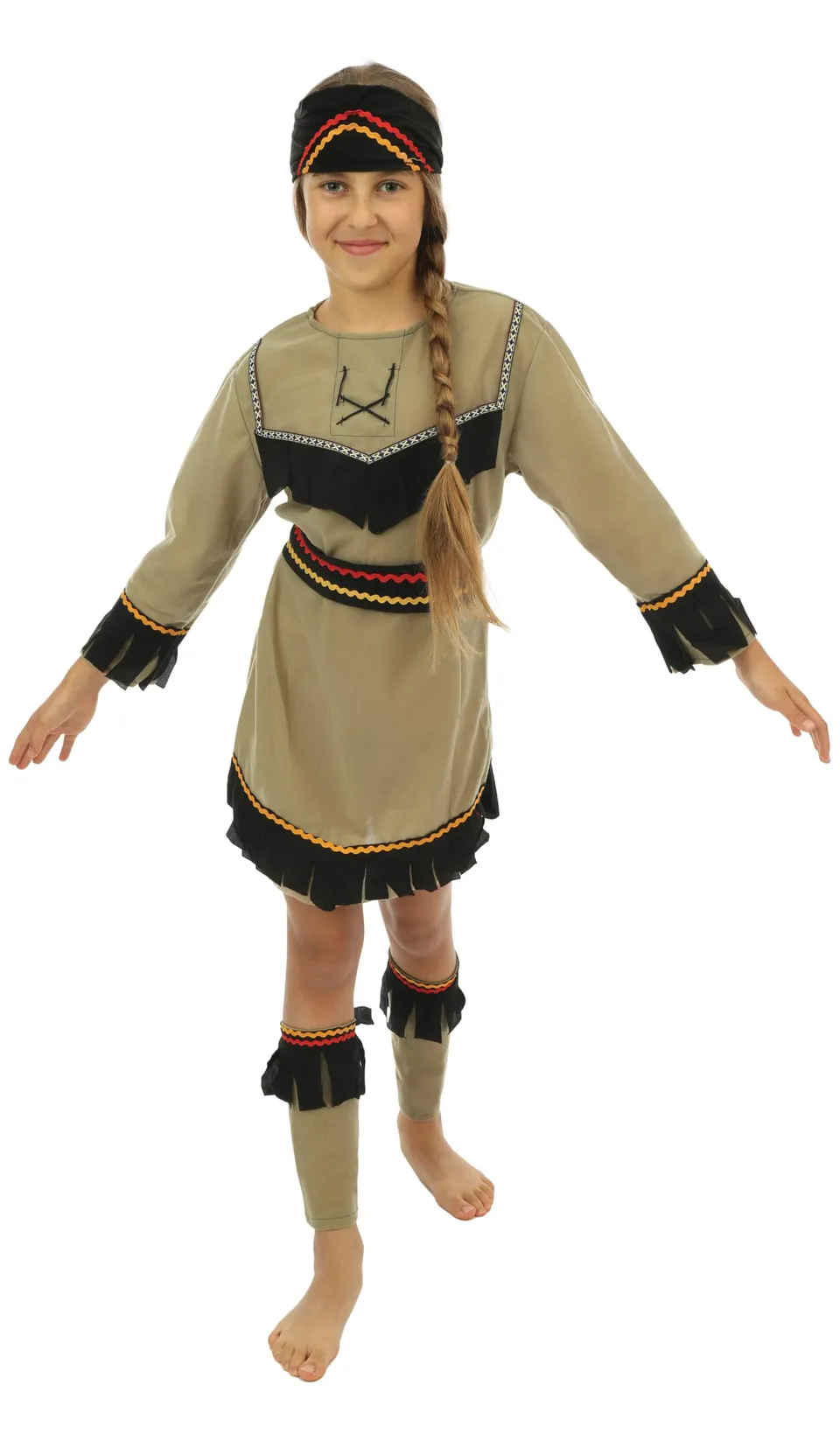 ptit-clown-81146-indianerin-kinderkost-m-10-12-jahre-native-american-girl image 1