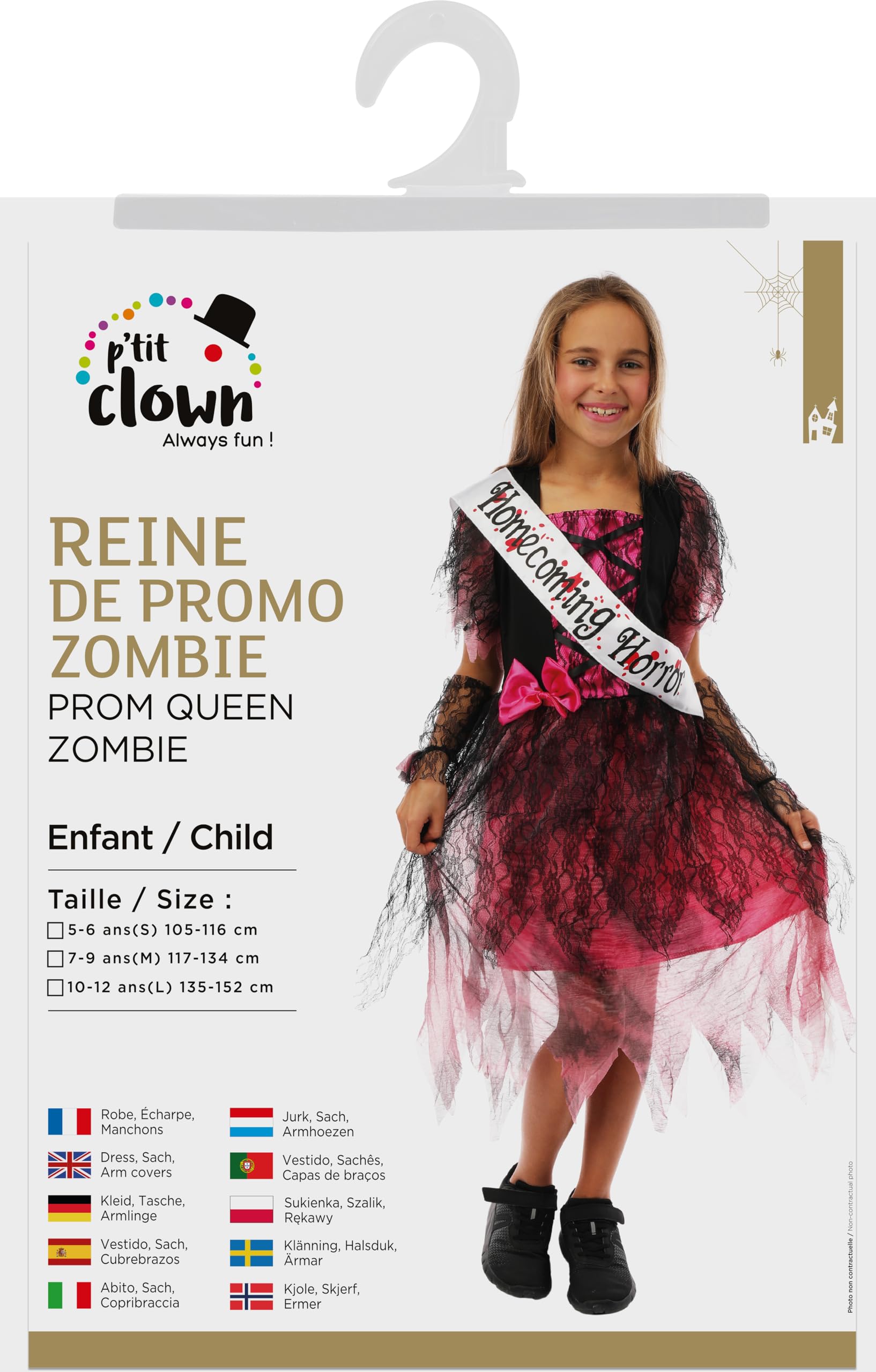 p-tit-clown-promo-k-nigin-zombie-kost-m-kinder-kleid-set image 5